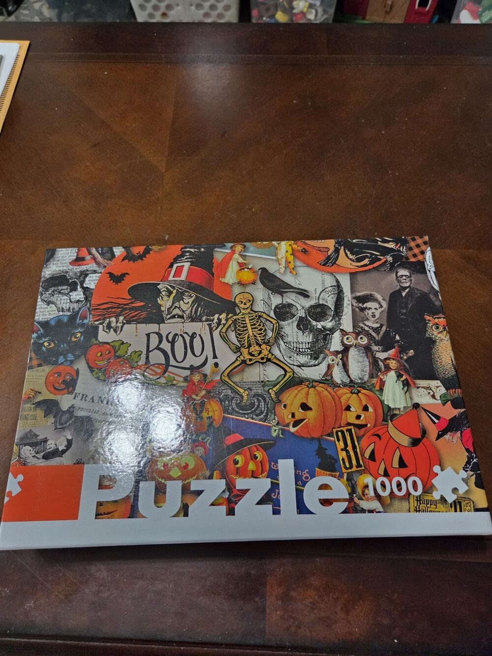 Seesaw Puzzles BOO! Happy Halloween Collage Puzzle 1000 Pcs 18.9" X 28.8" NEW